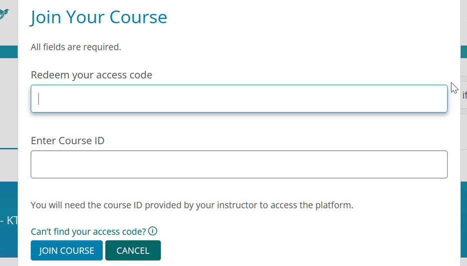 Image showing example of how each field in the Vantage platform pop-up form is labeled with the action and input required from the user.